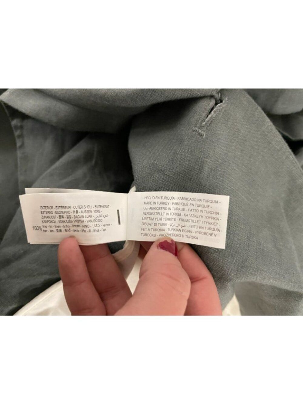 Zara Mens Blazer Suit Jacket Blazer EU 52 US 42 Gray green Linen 0706/728 NWT - Picture 9 of 13